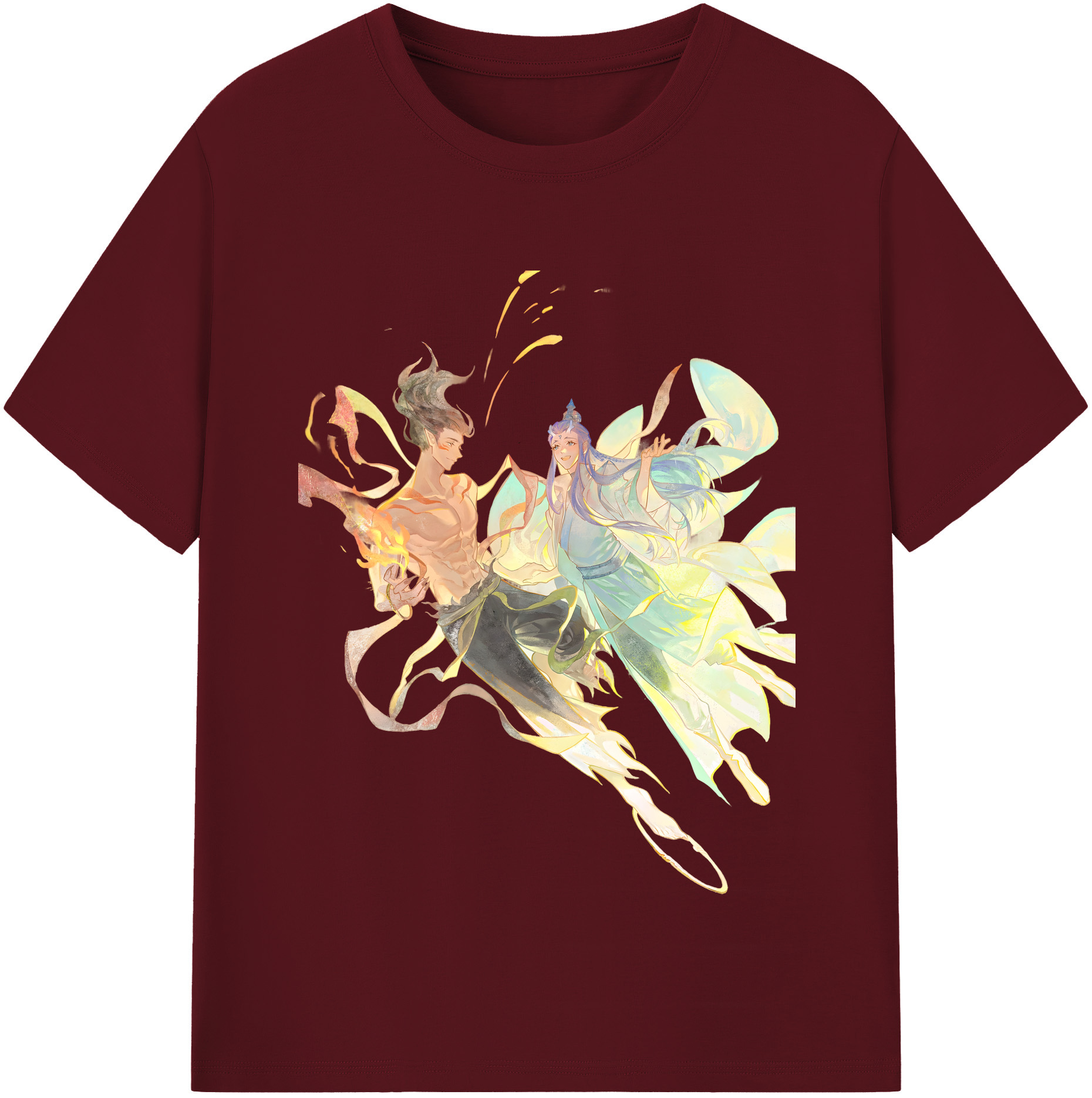 （画像用） Ne Zha 2 ナタ 魔童の大暴れ 綿100％半袖Tシャツ（フロントプリント）